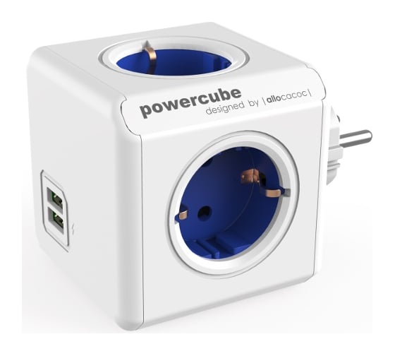 Сетевой разветвитель Allocacoc PowerCube Original USB BLUE 1202BL/DEOUPC 1
