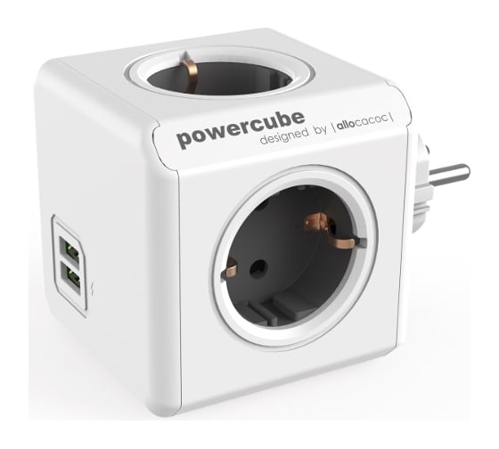 Сетевой разветвитель Allocacoc PowerCube Original USB GREY 1202GY/DEOUPC