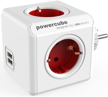 Сетевой разветвитель Allocacoc PowerCube Original USB RED 1202RD/DEOUPC