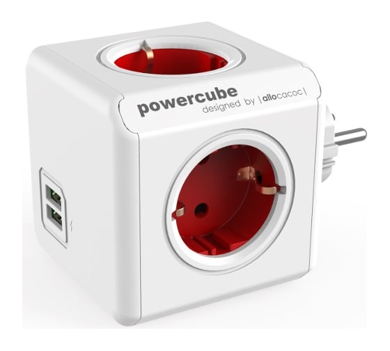 Сетевой разветвитель Allocacoc PowerCube Original USB RED 1202RD/DEOUPC