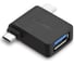 Адаптер Ugreen (30453) 2 in 1 adapter micro usb male + usb type c male to usb 3.0 female. цвет: черный _ 30453 1
