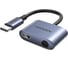 Адаптер Ugreen cm231 usb-c to 3.5mm audio adapter with pd. цвет: серый 60164 1