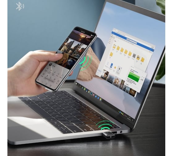 Адаптер Ugreen cm390 usb bluetooth 5.0 adapter. цвет: черный 80889
