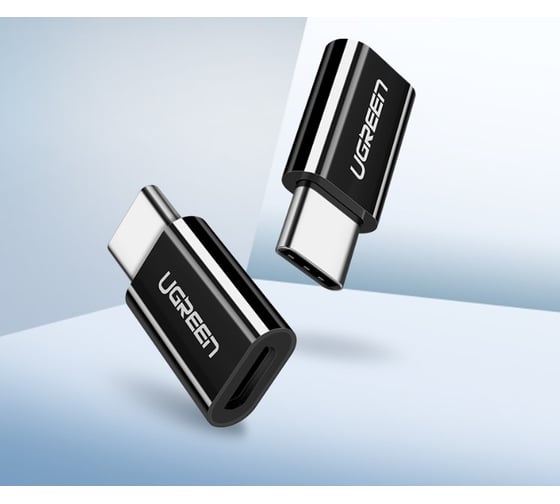 Адаптер Ugreen us157 (30391) usb-c to micro usb adapter. цвет: черный 30391_