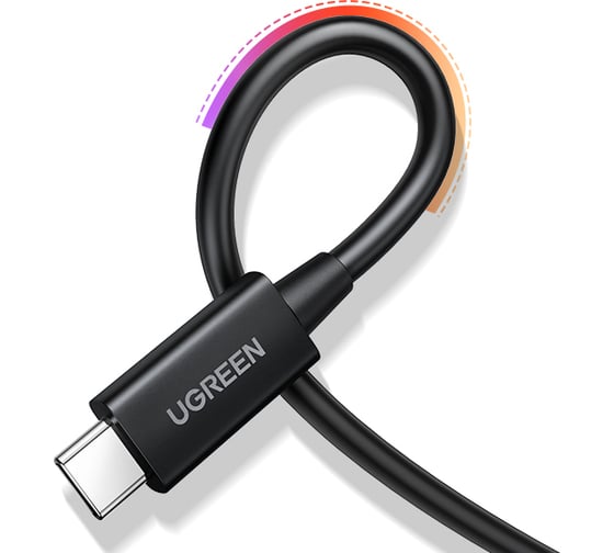 Кабель Ugreen us507 (30691) usb4 type c male to type c male 5a cable. длина: 0,8 м. цвет: черный 30691_