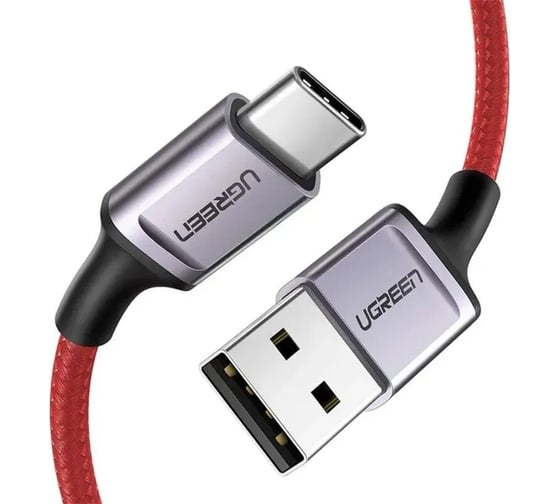 Кабель Ugreen us505 (20527) usb 2.0 to type-c 6a aluminium alloy cable. длина: 1м. цвет: красный  _ 20527