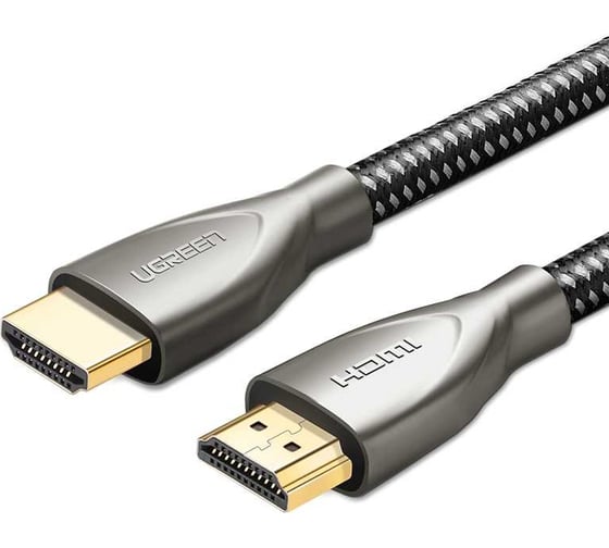 Кабель Ugreen hd131 (50107) hdmi 2.0 male to male carbon fiber zinc alloy cable. длина 1,5 м. цвет: серый 50107_