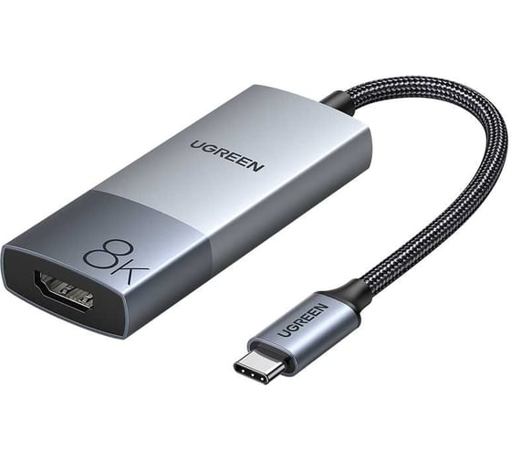 Адаптер Ugreen cm491 (50338) usb-c to hdmi female 8k adapter. цвет: серебристый 50338_ 1