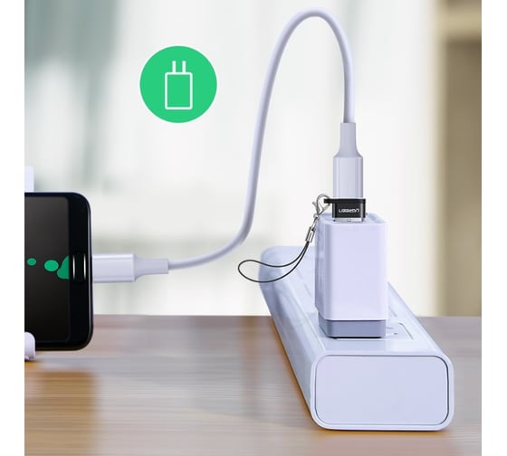 Адаптер Ugreen us280 (50568) usb a male to usb-c female adapter. цвет: черный  _ 50568