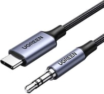 Кабель Ugreen cm450 (20192) usb-c male to 3.5mm male audio cable with chip. длина: 1м. цвет: черный 20192_