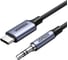 Кабель Ugreen cm450 (20192) usb-c male to 3.5mm male audio cable with chip. длина: 1м. цвет: черный 20192_ 1