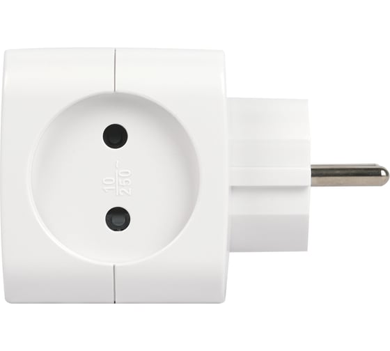 Электрический разветвитель ЭРА SP-2-USB-W на 2 розетки, 220V + 2xUSB 2400mA, без заземления, 10А, белый Б0049531