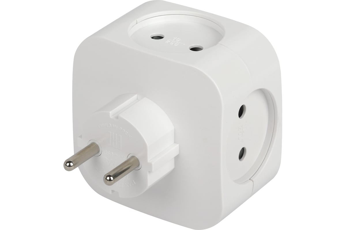 Электрический разветвитель ЭРА SP-4-USB-W на 4 розетки, 220V + 2xUSB ...