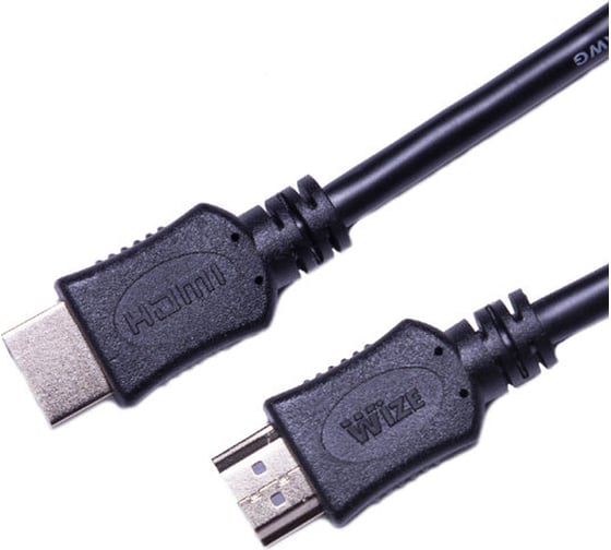 Кабель HDMI Wize C-HM-HM-3M 3 м, v.2.0, 19M/19M, 4K/60 Hz 4:4:4, Ethernet, позолоченные разъемы, экран, черный, пакет 6 121633 1