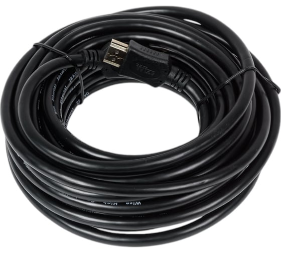 Кабель HDMI Wize C-HM-HM-7.5M 7.5 м, v.2.0, 19M/19M, 4K/60 Hz 4:2:0/30 Hz 4:4:4, Ethernet, позолоченные разъемы, экран, черный, пакет 6 121635