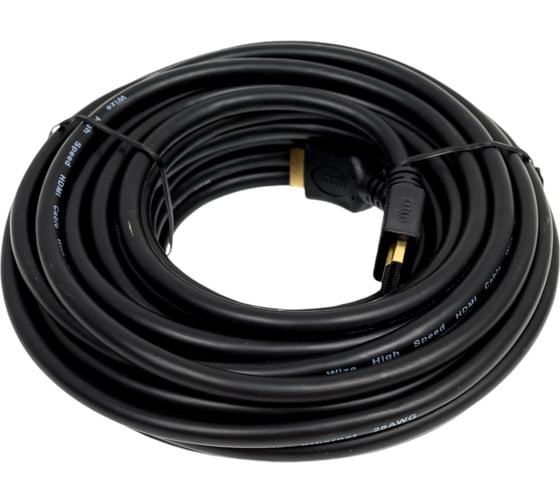 Кабель HDMI Wize C-HM-HM-10M 10 м, v.2.0, 19M/19M, 4K/60 Hz 4:2:0/30 Hz 4:4:4 Ethernet, позолоченные разъемы, экран, черный, пакет 6 121636