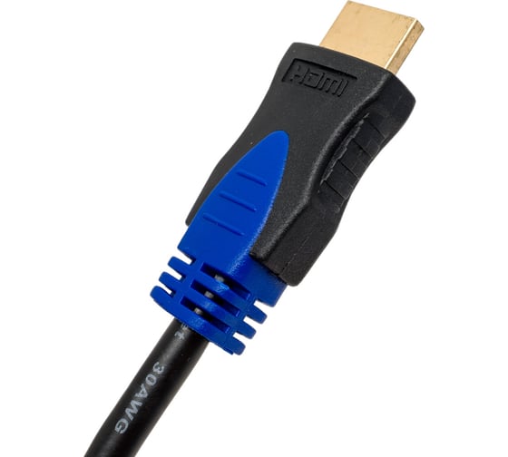 Кабель HDMI Wize WAVC-HDMI-1M 1 м., v.2.0b, 19M/19M, 4K/60 Hz 4:4:4, 30 AWG, HDCP 1.4, HDCP 2.2, Ethernet, позолоченные разъемы, экран, черный 135795