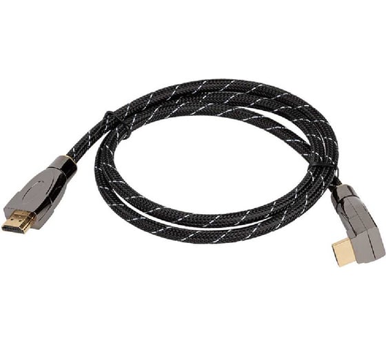 Кабель HDMI Wize WAVC-HDMIRA-7M 7 м., v.2.0, 19M/19M, 4K/60 Hz 4:4:4, 26 AWG, HDCP 1.4, HDCP 2.2, Ethernet, позолоченный угловой разъем 139539