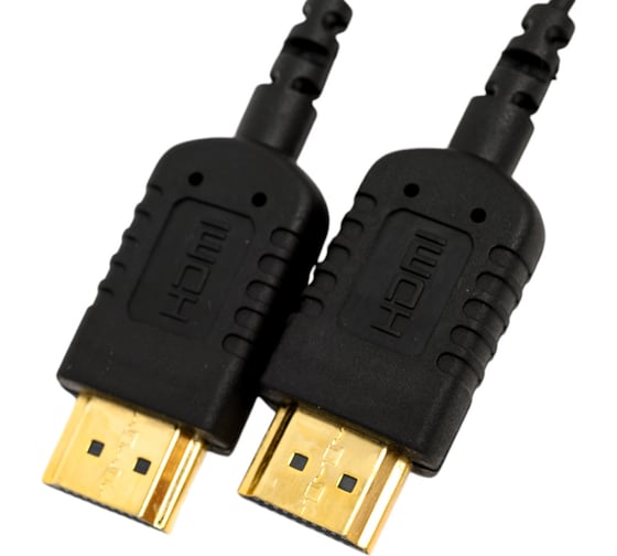 Кабель HDMI Wize WAVC-HDMIUS-0.5M 0.5 м, v.2.0, 19M/19M, 4K/60 Hz 4:4:4, 36 AWG, HDCP 2.2, ультратонкий, позолоченные разъемы, черный, пакет 139452