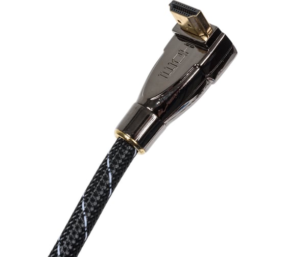 Кабель HDMI Wize WAVC-HDMIRA-5M 5 м., v.2.0, 19M/19M, 4K/60 Hz 4:4:4, 26 AWG, HDCP 1.4, HDCP 2.2, Ethernet, позолоченный угловой разъем 139538