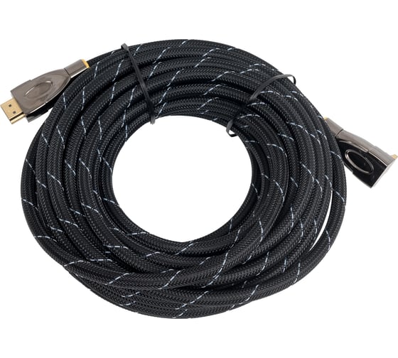 Кабель HDMI Wize WAVC-HDMIRA-10M 10 м., v.2.0, 19M/19M, 4K/60 Hz 4:4:4, 26 AWG, HDCP 1.4, HDCP 2.2, Ethernet, позолоченный угловой разъем 139540