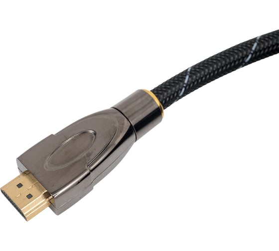 Кабель HDMI Wize WAVC-HDMIRA-10M 10 м., v.2.0, 19M/19M, 4K/60 Hz 4:4:4, 26 AWG, HDCP 1.4, HDCP 2.2, Ethernet, позолоченный угловой разъем 139540