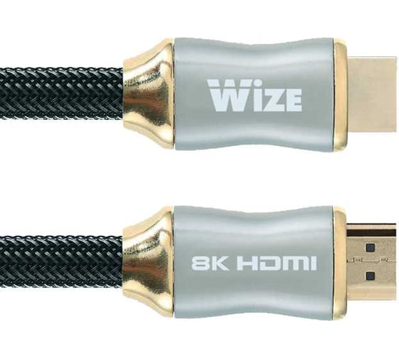 Кабель HDMI Wize WAVC-HDMI8K-5M 5 м, v.2.1, 19M/19M, 8K/120Hz/60Hz, 4K/144Hz/120Hz 4:4:4, eARC, HDCP 2.3/EDID/ HEC/CEC/ DDC, 26 AWG 139518
