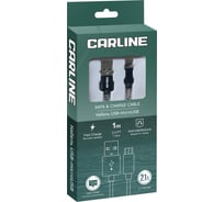 Кабель USB-microUSB Carline тканевая оплетка,1 метр, 2.1 Ампера CAB03121