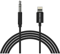 Аудиокабель More Choice AUX 3.5mm Lightning 8-pin 1м UK22i Black