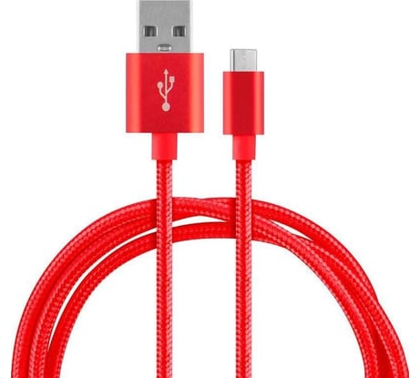 Кабель ENERGY ET-26 USB/Type-C, красный 104106