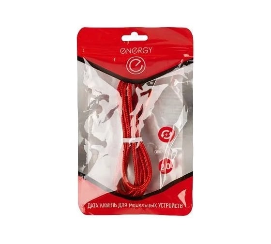 Кабель ENERGY ET-26 USB/Type-C, красный 104106