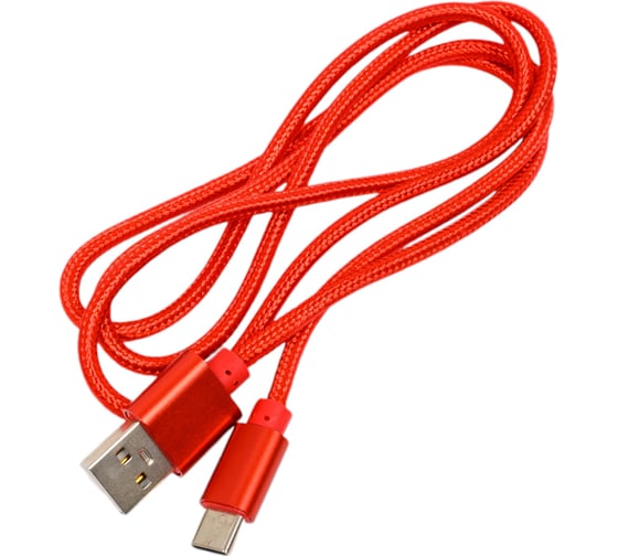 Кабель ENERGY ET-26 USB/Type-C, красный 104106