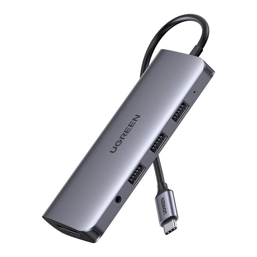 USB концентратор UGREEN 10 в 1 хаб, 3 x USB 3.0, HDMI, VGA, RJ45, SD/TF .