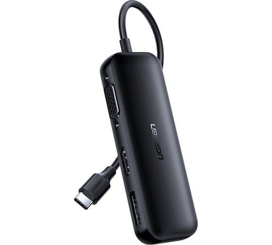 USB концентратор UGREEN 3 в 1 хаб конвертер, VGA, HDMI, DP 60568