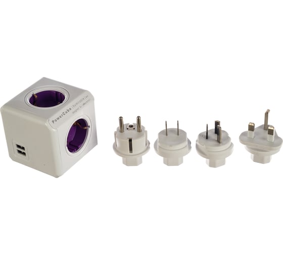 Сетевой разветвитель Allocacoc PowerCube ReWirable USB + 4x plug 1810/DERU4P