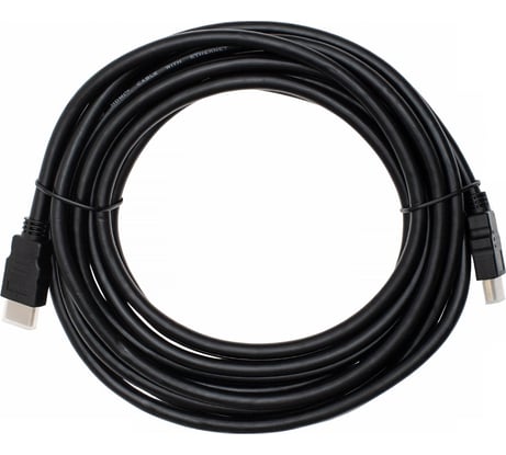 Аудио-видео кабель CACTUS CS-HDMI.1.4-5 HDMI (m)/HDMI (m) 5м. позолоч.конт. черный 1723672