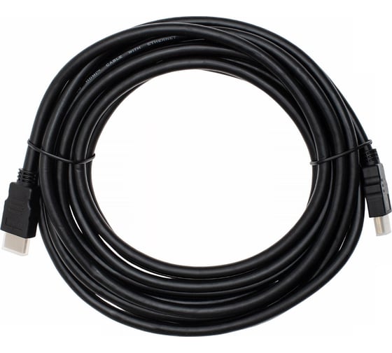 Аудио-видео кабель CACTUS CS-HDMI.1.4-5 HDMI (m)/HDMI (m) 5м. позолоч.конт. черный 1723672 1
