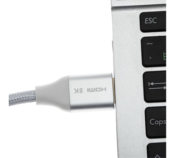 Аудио-видео кабель CACTUS CS-HDMI.2.1-1.8 HDMI (m)/HDMI (m) 1.8м. позолоч.конт. серебристый 1723634