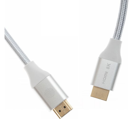 Аудио-видео кабель CACTUS CS-HDMI.2.1-3 HDMI (m)/HDMI (m) 3м. позолоч.конт. серебристый 1723645