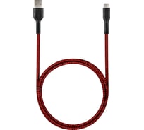 Кабель STIMA для зарядки смартфонов и других устройств usb 2.0 - type-c, красно-черный NC10-07
