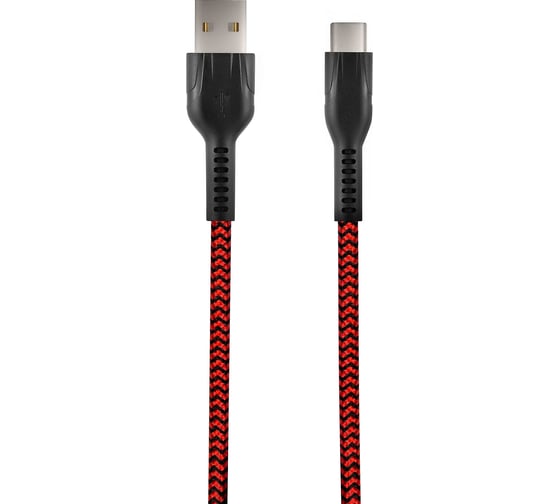 Кабель STIMA для зарядки смартфонов и других устройств usb 2.0 - type-c, красно-черный NC10-22