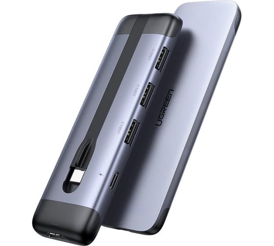 USB концентратор UGREEN 5 в 1 хаб, 3 х USB 3.0, HDMI, PD 70408 1