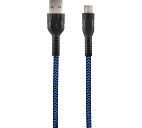 Кабель STIMA для зарядки смартфонов и других устройств usb 2.0 - micro usb, сине-черный NC10-27