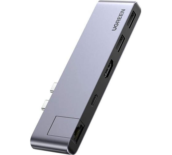 USB концентратор UGREEN для MacBook хаб, 2 x USB 3.0, HDMI, RJ45, Thunder Bolt 3 50984 1