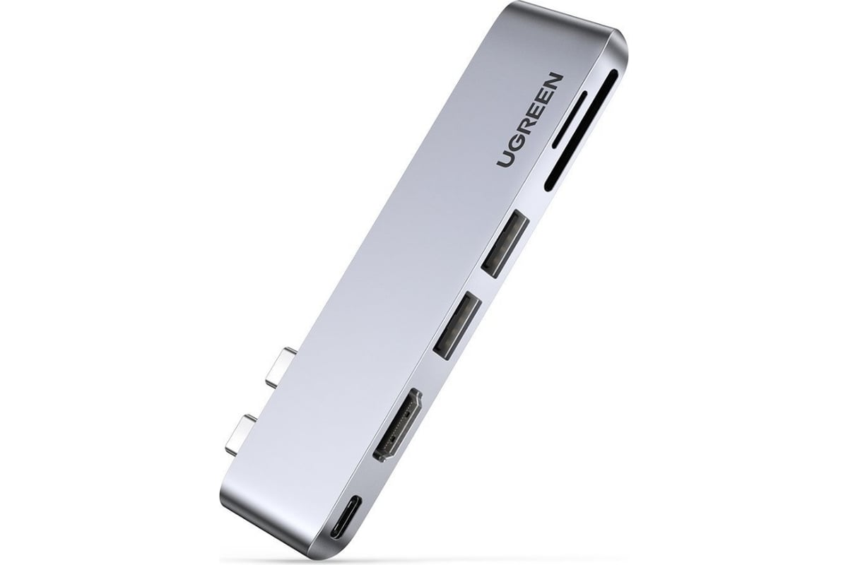 USB концентратор UGREEN для MacBook хаб, 3 x USB 3.0, HDMI, SD/TF, Thunder  Bolt 3 80856 - выгодная цена, отзывы, характеристики, фото - купить в  Москве и РФ