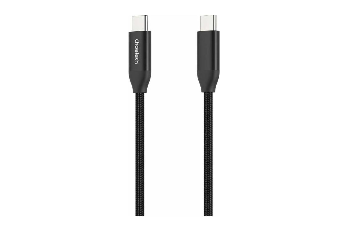 Кабель для передачи данных и зарядки Choetech USB Type C, PD 240 Вт,  480Mbps, нейлоновая оплетка, 2 м XCC-1036-BK - выгодная цена, отзывы,  характеристики, фото - купить в Москве и РФ