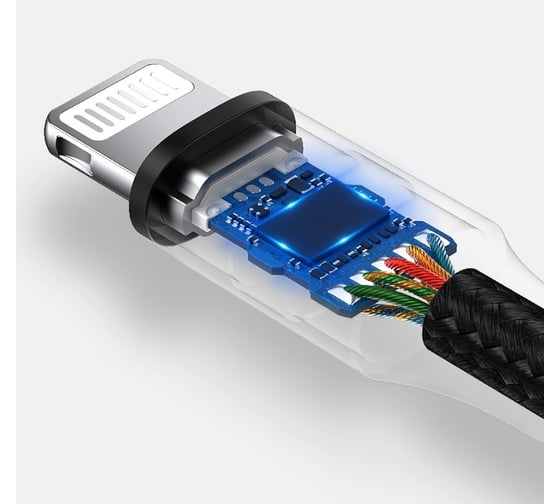 Аудиоадаптер UGREEN Lightning - AUX Jack 3.5 мм f, в оплетке, цвет серо-черный, 10 с 30756