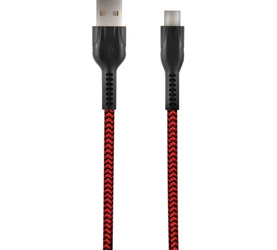 Кабель для зарядки смартфонов и других устройств STIMA usb 2.0 - micro usb, красно-черный NC10-48