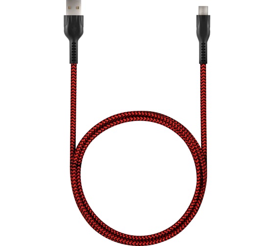 Кабель для зарядки смартфонов и других устройств STIMA usb 2.0 - micro usb, красно-черный NC10-28