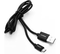 Кабель usb micro usb Ergolux Elx-cdc01p-c02 промо 2а, 1м, черный, зарядка+передача данных, пакет 15088